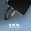 Obrázek AXAGON BUCM32-CF05AB prodlužovací kabel USB-C (M) <-> USB-C (F), 0.5m, USB 20Gbps, PD 240W 5A, 8K HD, ALU, oplet, černý