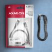 Obrázek AXAGON BUCM32-CF05AB prodlužovací kabel USB-C (M) <-> USB-C (F), 0.5m, USB 20Gbps, PD 240W 5A, 8K HD, ALU, oplet, černý