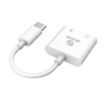 Obrázek AKASA adaptér USB-C to 3.5mm Jack & PD 15W Nabíjecí port, bílá