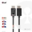 Obrázek Club3D Kabel DisplayPort 2.1 na DisplayPort 2.1 VESA DP80, 4K240Hz/8K60Hz/10K30Hz HDR (M/M), 1.2m, černá