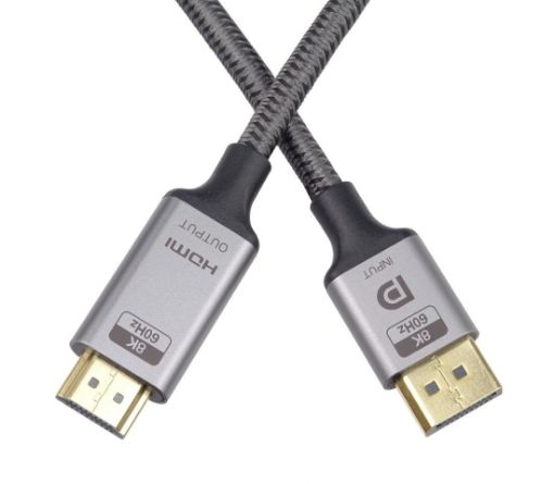 Obrázek PremiumCord kabel DisplayPort 1.4 na HDMI2.1, pro rozlišení 8K@60Hz,4K@144Hz, 2m