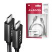 Obrázek AXAGON BUCM32-CM15AB, SPEED+ kabel USB-C <-> USB-C, 1.5m, USB 20Gbps, PD 100W 5A, 4K HD, ALU, oplet, černý