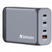 Obrázek VERBATIM GaN Nabíječka do sítě GNC-240, 240W, 3x USB-C, 1x USB