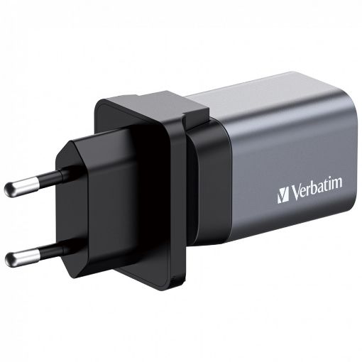 Obrázek VERBATIM GaN Nabíječka do sítě GNC-35, 35W, 1x USB-C, 1x USB