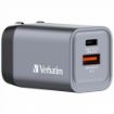 Obrázek VERBATIM GaN Nabíječka do sítě GNC-35, 35W, 1x USB-C, 1x USB