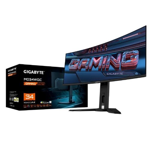 Obrázek GIGABYTE LCD - 34" Gaming monitor MO34WQC, OLED, 3440 x 1440 WQHD, 175Hz, 1.5M:1, 250cd/m2, 0.03ms, 2xHDMI, 1xDP