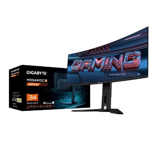 Obrázek GIGABYTE LCD - 34" Gaming monitor MO34WQC2, OLED, 3440 x 1440 WQHD, 240Hz, 1.5M:1, 250cd/m2, 0.03ms, 2xHDMI, 1xDP