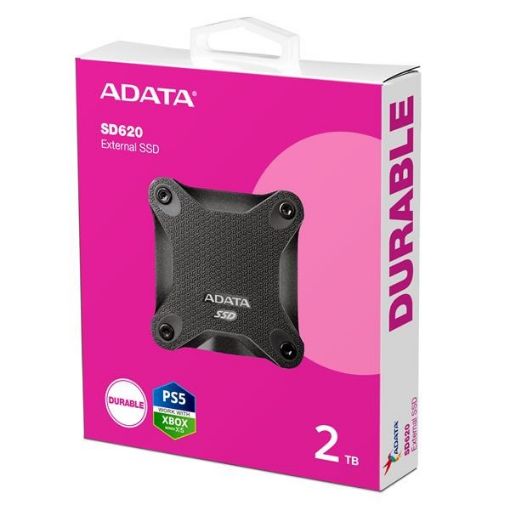 Obrázek ADATA Externí SSD 2TB SD620, USB Micro-B, USB 3.2 Gen 2, R:520/W:460MB/s, černá