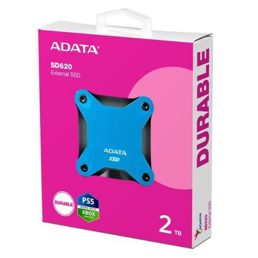 Obrázek ADATA Externí SSD 2TB SD620, USB Micro-B, USB 3.2 Gen 2, R:520/W:460MB/s, modrá