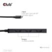 Obrázek Club3D hub MST USB-C na 3xHDMI, Single: 8K30Hz, Triple: 4K60Hz