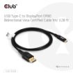 Obrázek Club3D Kabel USB-C na DisplayPort 2.1, 10K60Hz, DSC1.2, UHBR10, 1m