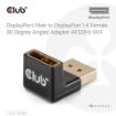 Obrázek Club3D Adaptér DisplayPort na DisplayPort 1.4, 4K120Hz, 8K30Hz, 90°