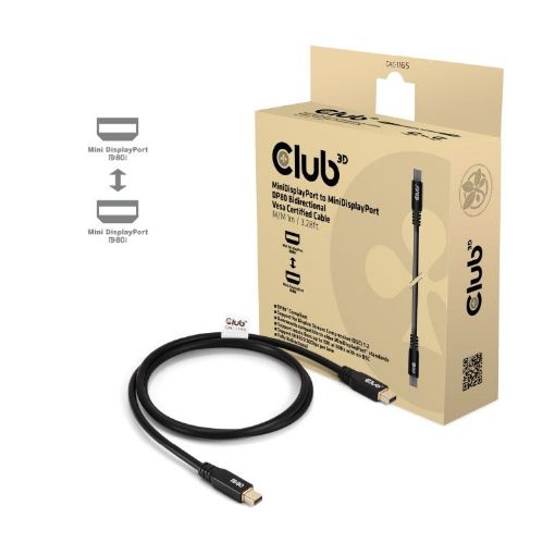 Obrázek Club3D Kabel MiniDisplayPort 2.1 Certifikovaný, 10K60Hz, DSC1.2, UHBR10, 1m