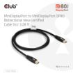 Obrázek Club3D Kabel MiniDisplayPort 2.1 Certifikovaný, 10K60Hz, DSC1.2, UHBR10, 1m