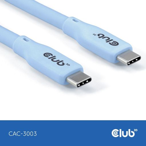 Obrázek Club3D Kabel USB-C 4.0, 20Gbps, 4K60Hz, PD 240W, 2m, modrá