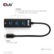 Obrázek Club3D hub USB-C 3.2 na 3xUSB-A 3.2 + RJ45 1Gbps