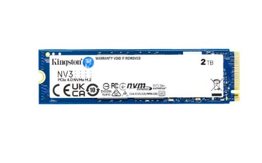 Obrázek Kingston SSD 2TB NV3, M.2 2280, NVMe PCIe Gen4x4, (R: 6000MB/s; W: 5000MB/s)