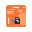 Obrázek ADATA MicroSDXC karta 512GB Premier UHS-I C10 V10 (R:100/W:25 MB/s) + SD adaptér