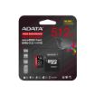 Obrázek ADATA MicroSDXC karta 512GB High Endurance UHS-I C10 V30 A2 (R:100/W:85 MB/s) + SD adaptér