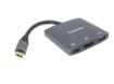 Obrázek PremiumCord adaptér USB-C na HDMI, USB3.0,  PD, rozlišení 4K a FULL HD 1080p