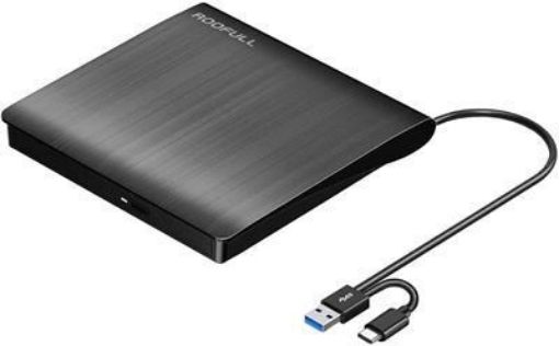 Obrázek C-TECH externí DVD vypalovačka DVD-USB-AC, USB 2.0, USB A/Type C