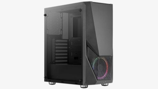 Obrázek AEROCOOL skříň Zauron Saturn FRGB ML G, Mid tower, 2x USB 3.0, 2x audio, 1x 120mm FRGB Fan, bez zdroje