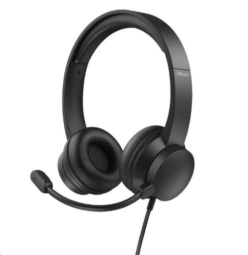 Obrázek TRUST sluchátka s mikrofonem HS-200 On-Ear USB Headset