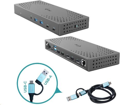 Obrázek i-tec USB 3.0 / USB-C / Thunderbolt, 3x 4K Docking Station Gen 2 + PD 100W