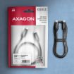 Obrázek AXAGON BUCM2-CM10AB, CHARGE kabel USB-C <-> USB-C, 1m, Hi-Speed USB, PD 240W 5A, ALU, oplet, černý