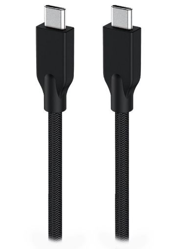 Obrázek GENIUS nabíjecí kabel ACC-C2CC-3A, 100cm, USB-C na USB-C, 3A, PD60W, opletený, černý