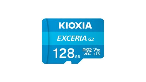 Obrázek KIOXIA microSD Karta EXCERIA G2 128GB, UHS-I U3 V30, s Adaptérem