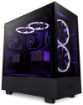 Obrázek NZXT skříň H5 Elite edition / 3x120 mm (2xRGB) fan / USB 3.0 / USB-C 3.1 / průhledná bočnice i přední panel / černá