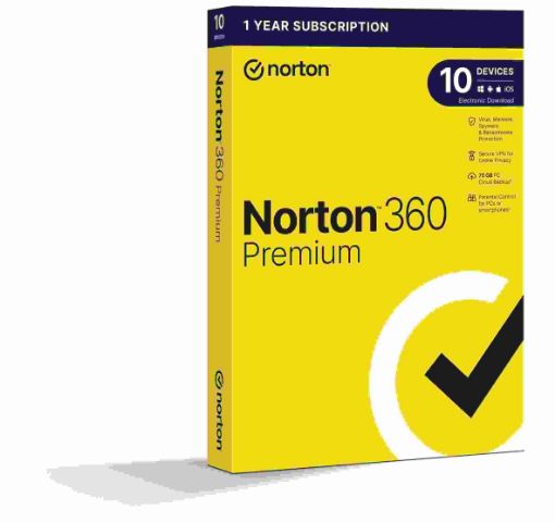 Obrázek NORTON 360 PREMIUM 75GB +VPN 1 uživatel pro 10 zařízení na 1 rok BOX