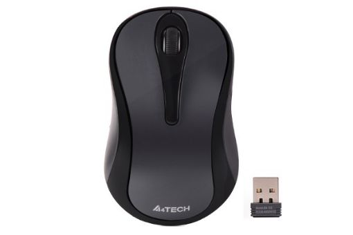 Obrázek A4tech Myš G3-280N, V-Track, bezdrátová optická myš, 1200 DPI, 2.4GHz, Šedá