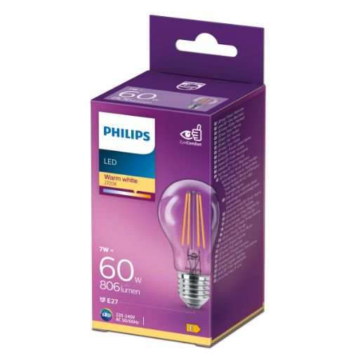 Obrázek PHILIPS žárovka LED classic 60W A60 E27WWCLND 1PF/SRT4