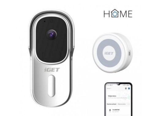 Obrázek iGET HOME Doorbell DS1 White + Chime CHS1 White