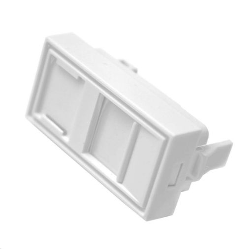 Obrázek Modul neosazený 1x RJ45, 22,5x45 mm s prachovkou