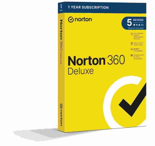 Obrázek NORTON 360 DELUXE 50GB +VPN 1 uživatel pro 5 zařízení na 1 rok - BOX