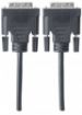 Obrázek MANHATTAN kabel DVI-D Dual Link Male to DVI-D Dual Link Male, Black, 3 m