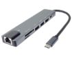 Obrázek PremiumCord Adaptér USB-C na HDMI + USB3.0 + USB2.0 + PD + SD/TF + RJ45