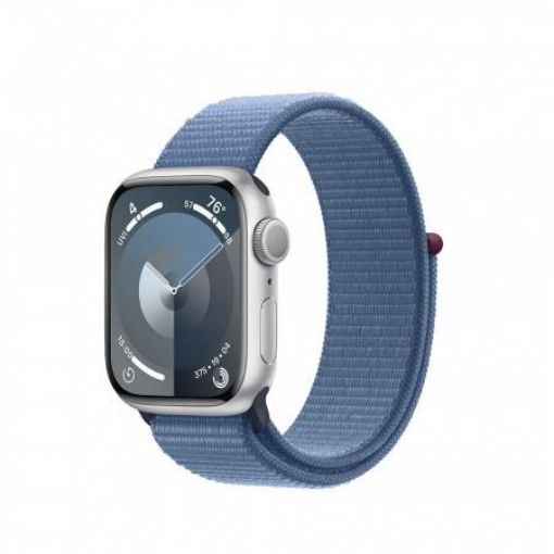 Obrázek APPLE Watch Series 9 GPS 41mm Silver Aluminium Case with Winter Blue Sport Loop