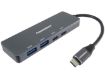 Obrázek PREMIUMCORD Hub USB-C na 2x USB 3.2 Typ-C +2x USB 3.2, 5G SuperSpeed, Aluminum