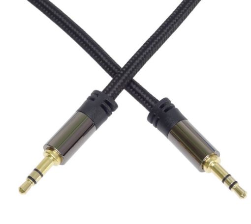 Obrázek PREMIUMCORD kabel, stíněný, Jack 3.5mm - Jack 3.5mm M/M 1,5m