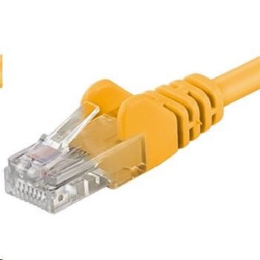 Obrázek PREMIUMCORD Patch kabel UTP RJ45-RJ45 CAT5e 15m žlutá