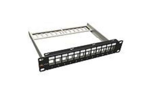 Obrázek Solarix 10" modulární neosazený patch panel Solarix 12 portů 1U SX12M-0-STP-BK-UNI-N-10