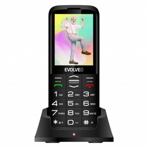 Obrázek EVOLVEO EasyPhone XO, mobilní telefon pro seniory s nabíjecím stojánkem, černá