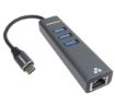 Obrázek PREMIUMCORD Adaptér USB-C na Gigabit 10/100/1000Mbps + 3x USB3.0 konektor