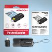 Obrázek AXAGON CRE-SMP2A, USB-A PocketReader 4-slot čtečka Smart card (eObčanka) + SD/microSD/SIM