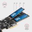 Obrázek AXAGON PCES-SA4M2, PCIe řadič - 2x interní SATA 6G port + 2x SATA M.2 slot, ASM1164, SP & LP