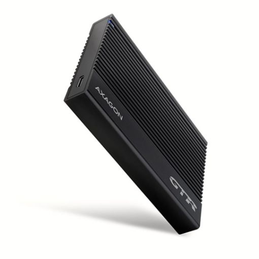 Obrázek AXAGON EE25-GTR, USB-C 10Gbps - SATA 6G 2.5" RIBBED box, černý